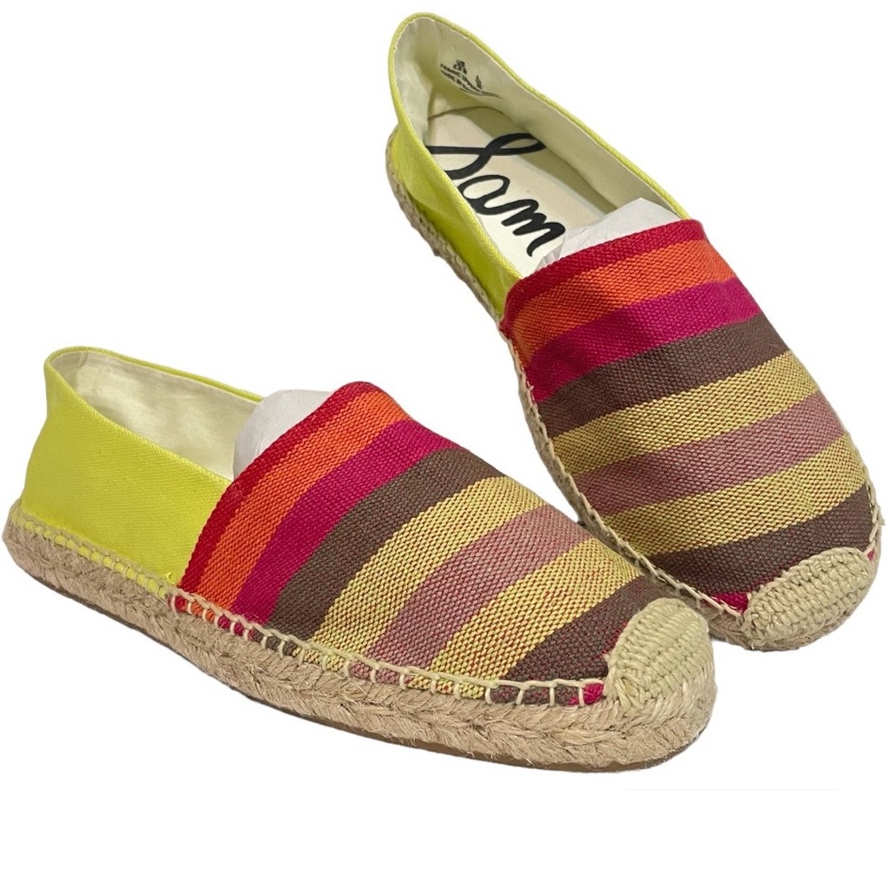 Sam Edelman Verona Espadrille Slip On Canvas Summer Flat in Multi Size 8